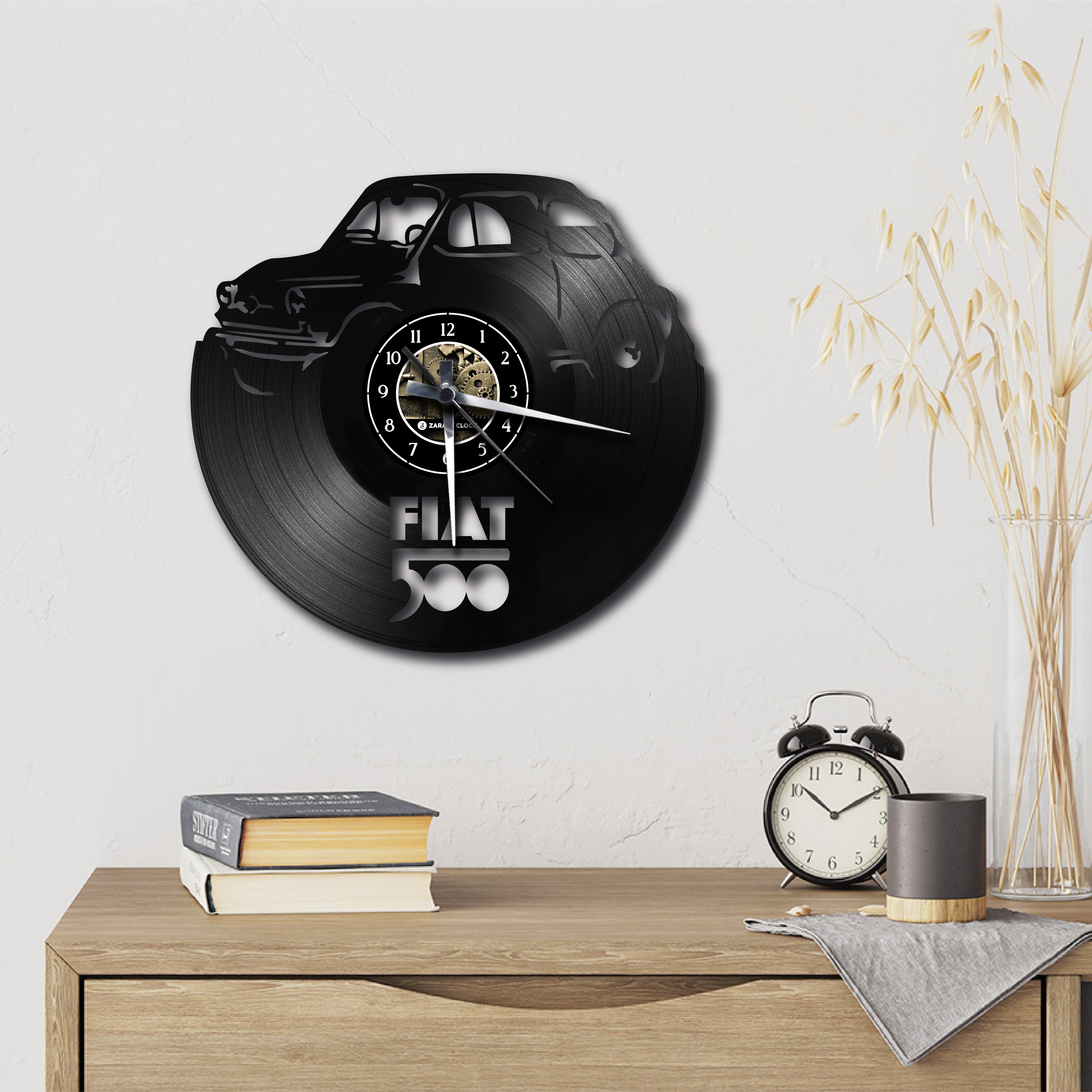 FIAT500 ✦ orologio in vinile